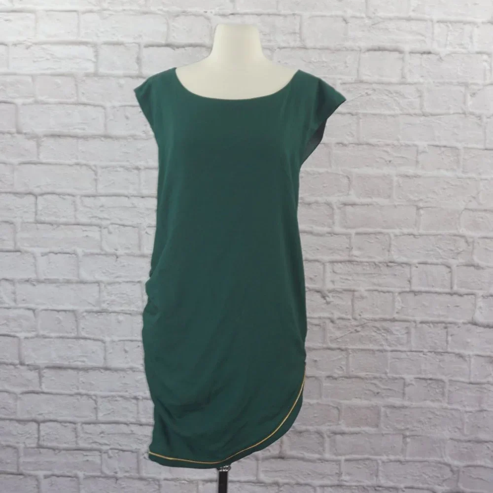 Love Moschino Cap Sleeve Gold Zipper Dress 2 - Picture 2 of 10